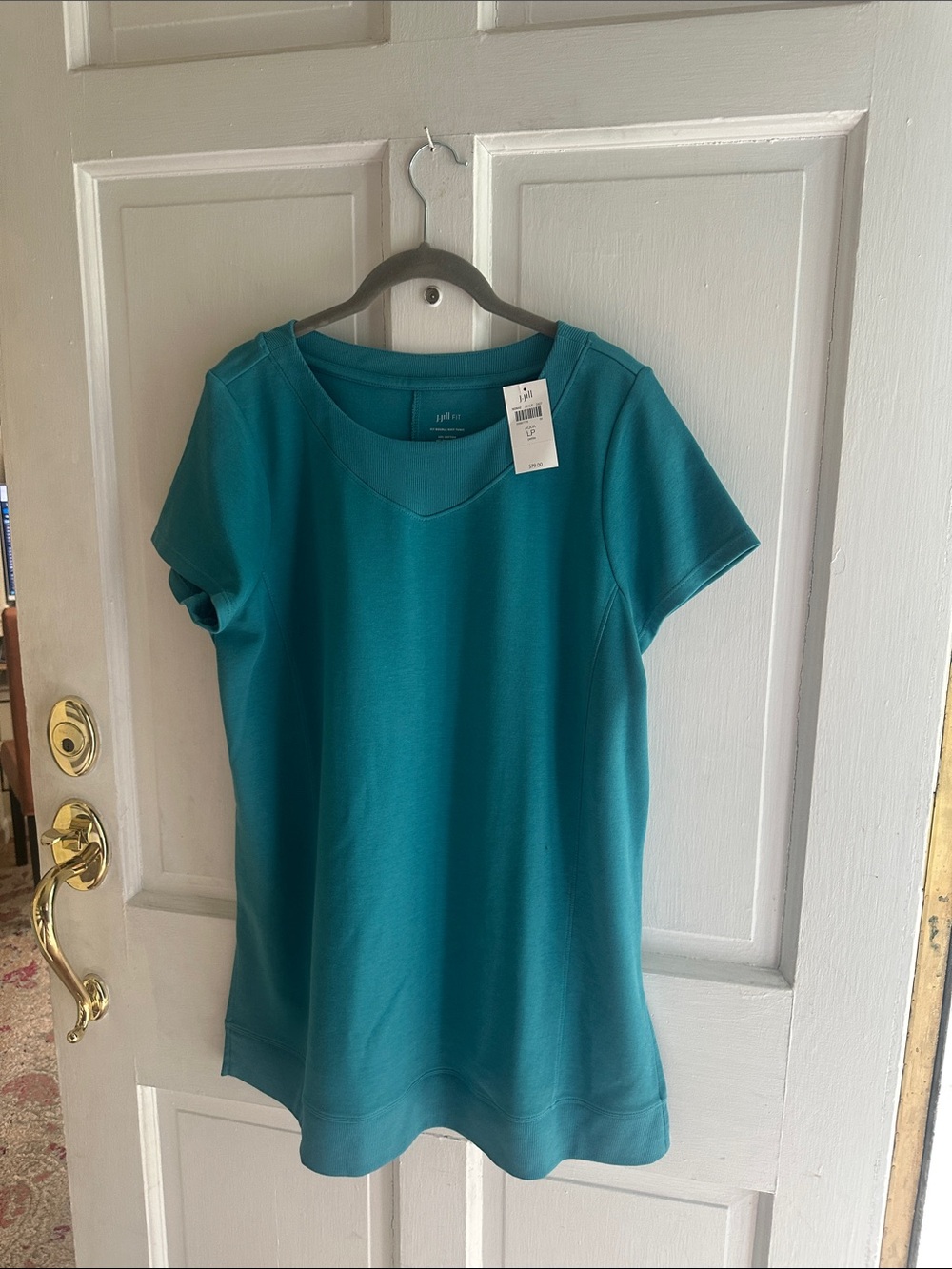 J. Jill Teal Short-Sleeve Scoop-Neck Top
